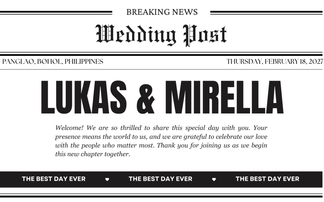 You are Invited! – Lukas & Mirella Wedding